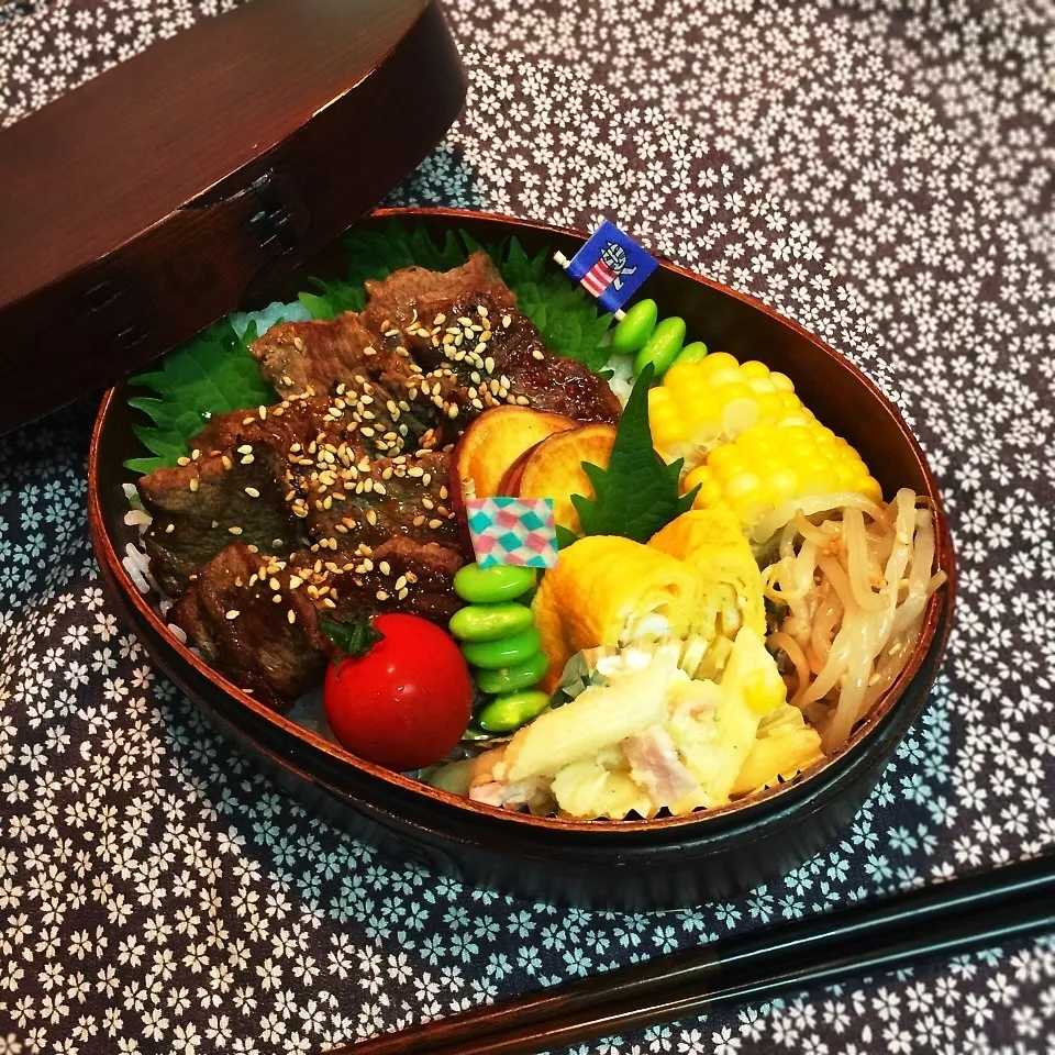 Snapdishの料理写真:中学生弁当0719|らんまるさん