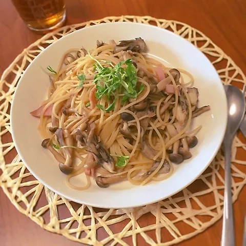 きのこの和風パスタ|らんまるさん