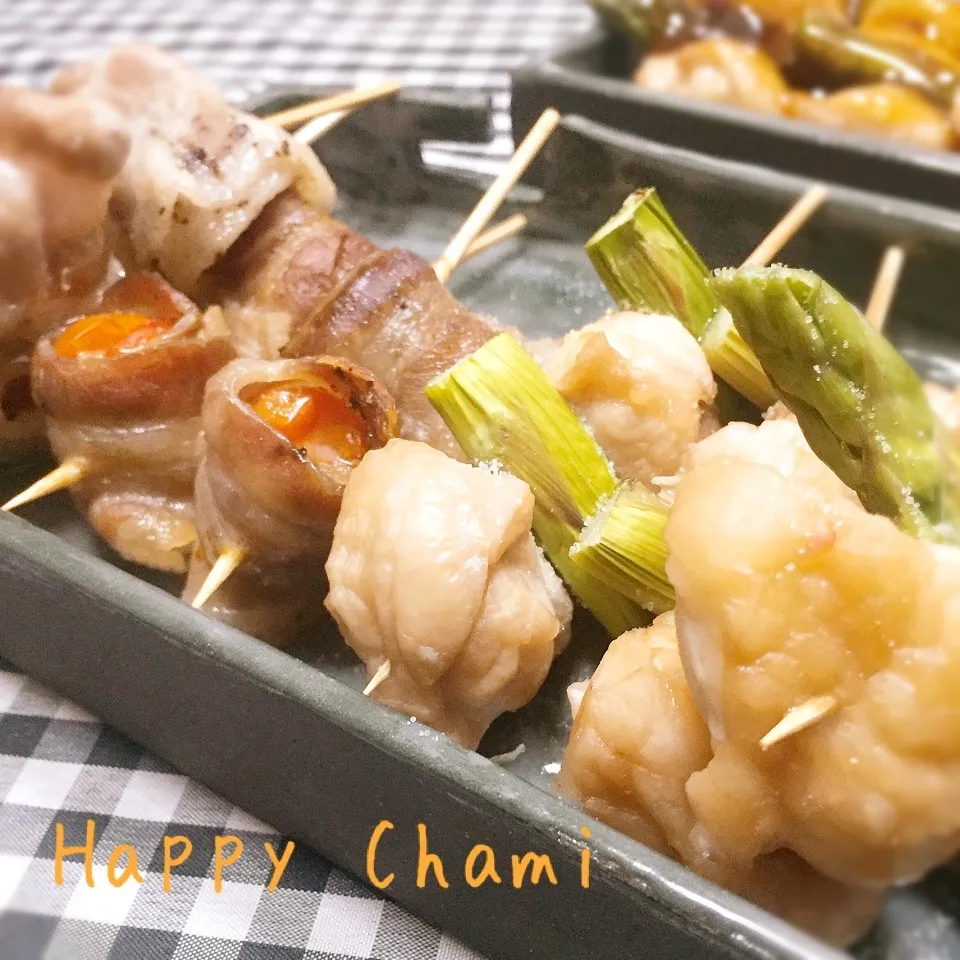 トマトの肉巻き&モモアスパラ串|chamiさん