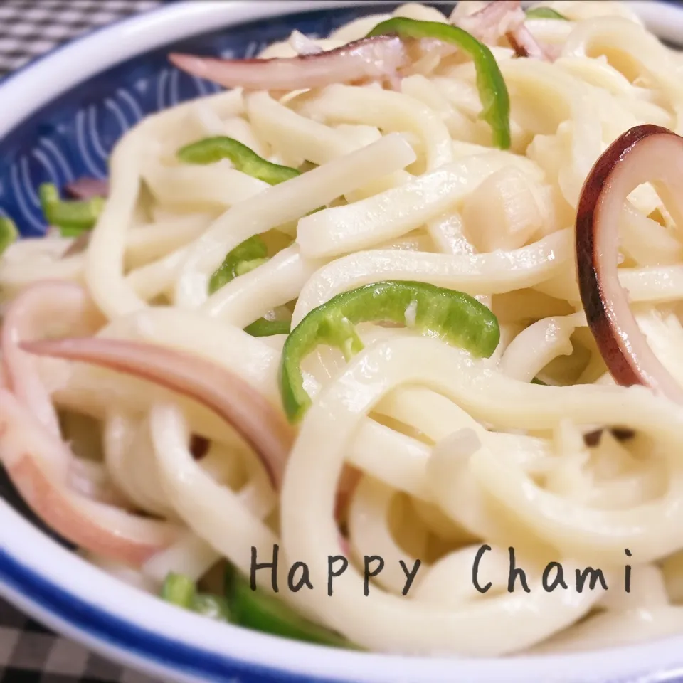 シーフードペペロンチーノ風焼うどん|chamiさん