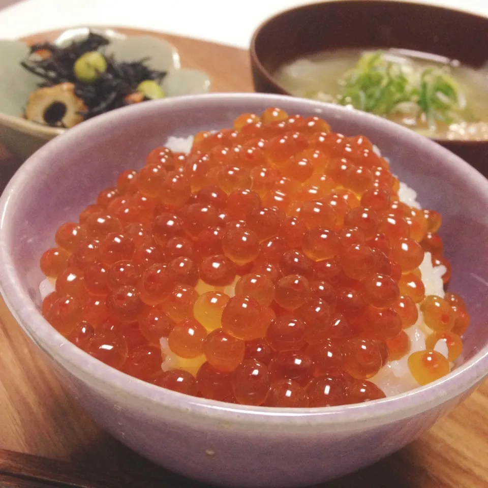 Snapdishの料理写真:♡♡手作りのキラッキラのいくら丼♡♡|ユッキーさん