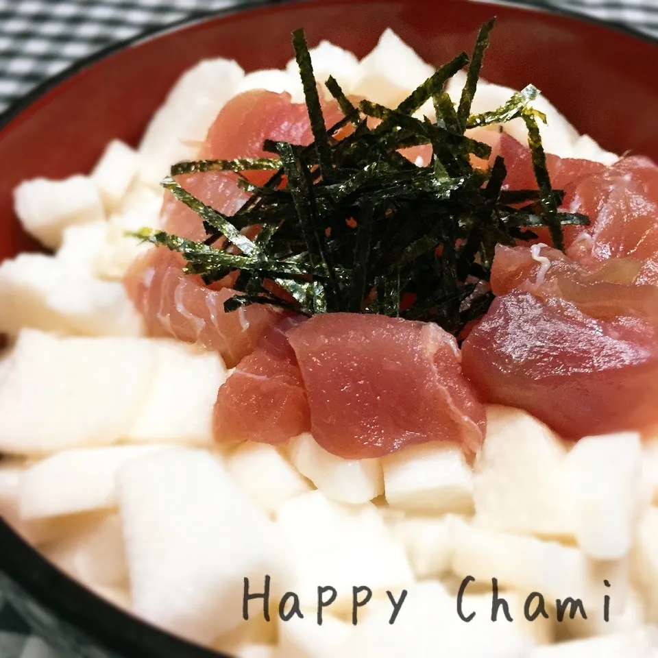 マグロと山芋の角切り丼|chamiさん