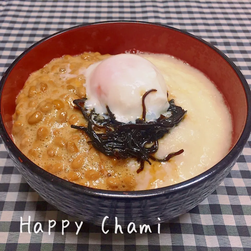 納豆&とろろ丼|chamiさん