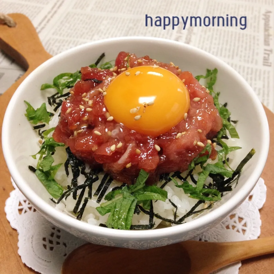 ♡マグロのスキミ漬け丼♡|ユッキーさん