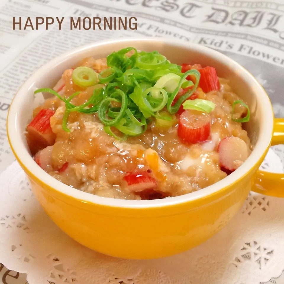 ♡からビーさんのめちゃうまかに玉天丼♡|ユッキーさん