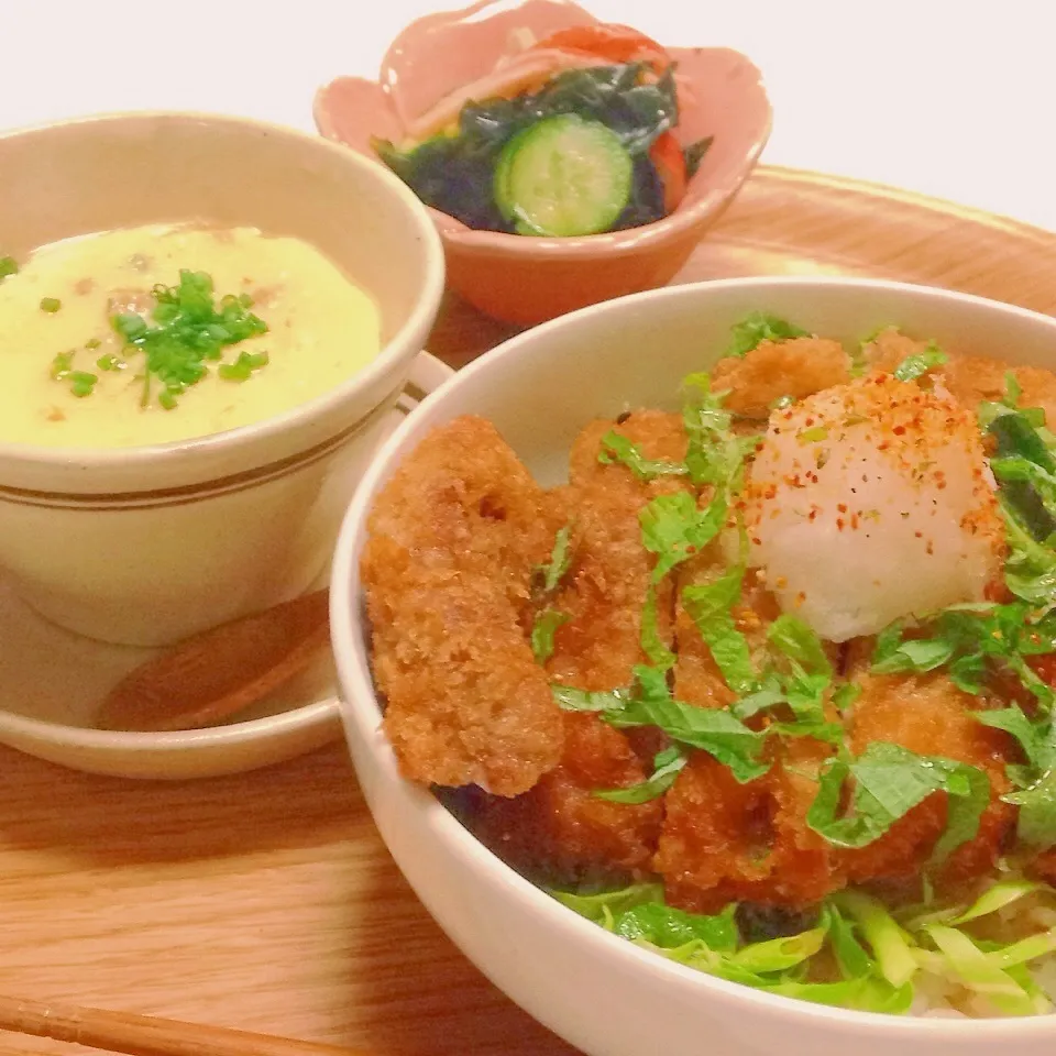 ♡中華風茶碗蒸し&醤油カツ丼♡でおなか大満足‼︎|ユッキーさん