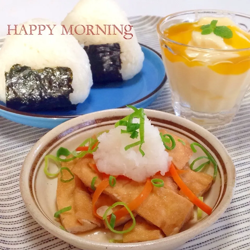 ◎お揚げのおろし煮&おにぎり◎で今週もがんばろ〜♬|ユッキーさん