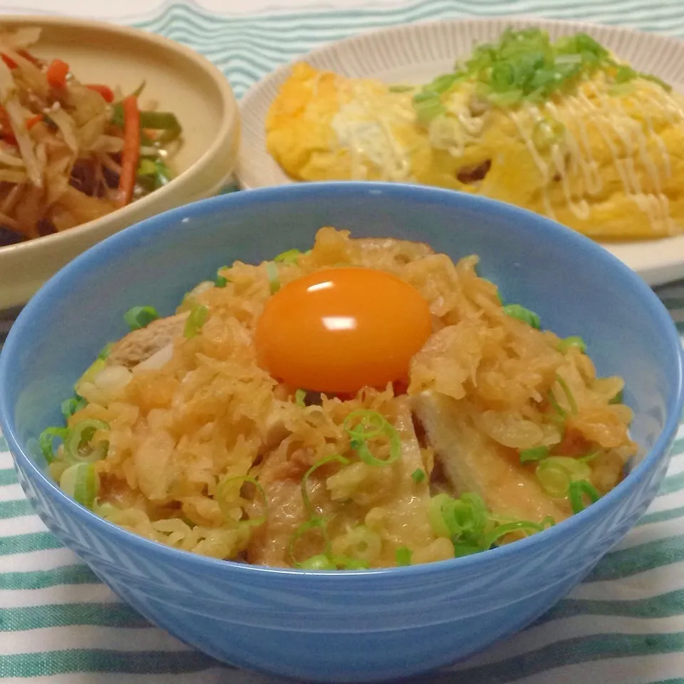 Snapdishの料理写真:◎冷やしうどん&とん平焼き◎で2人ごはん♪♪|ユッキーさん