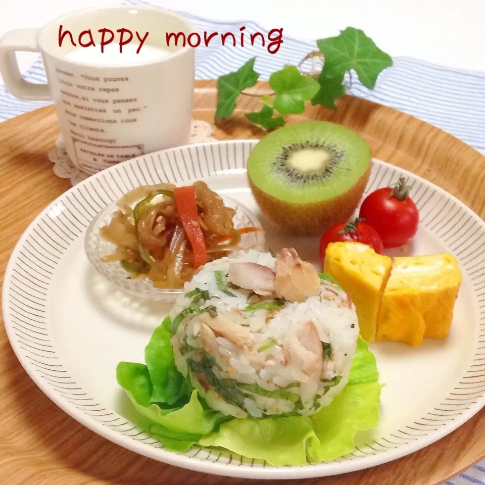 ◎アジの混ぜごはんおにぎり◎食べてhappy♡morning|ユッキーさん