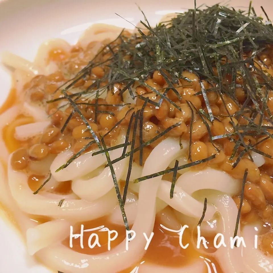 冷やし納豆うどん|chamiさん