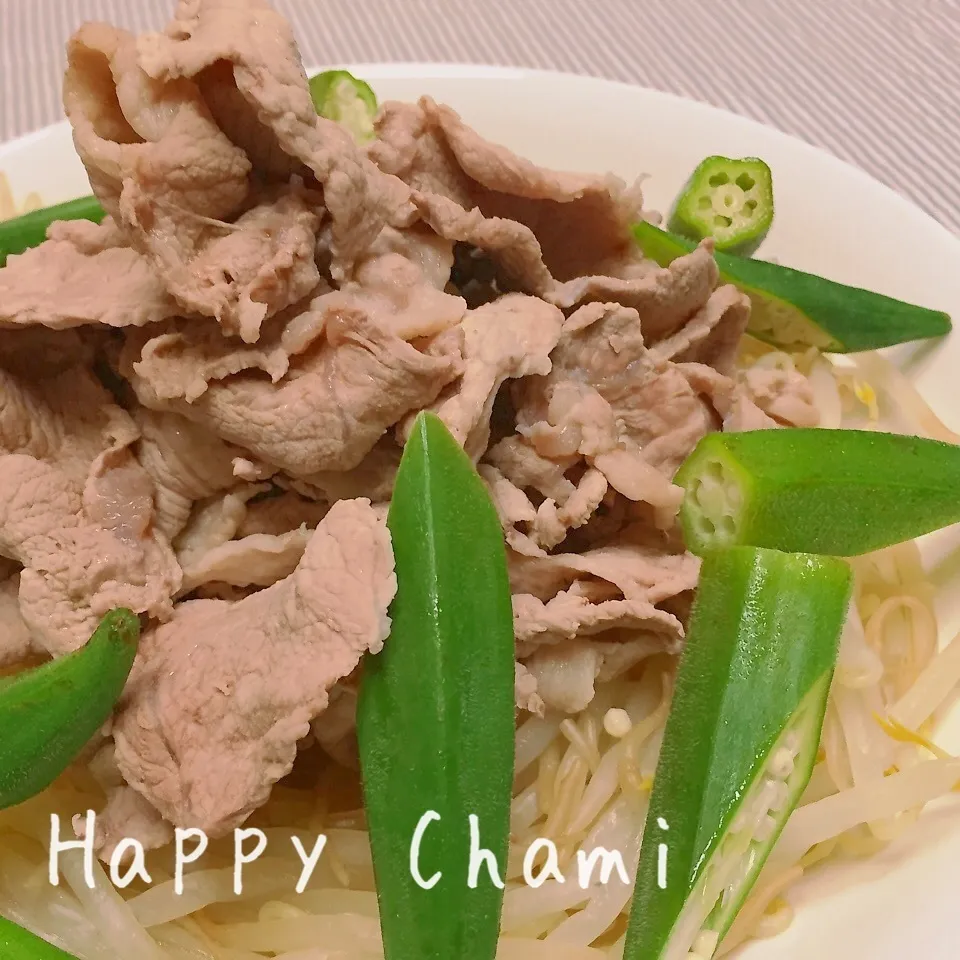 豚肉と野菜のスチームサラダ|chamiさん