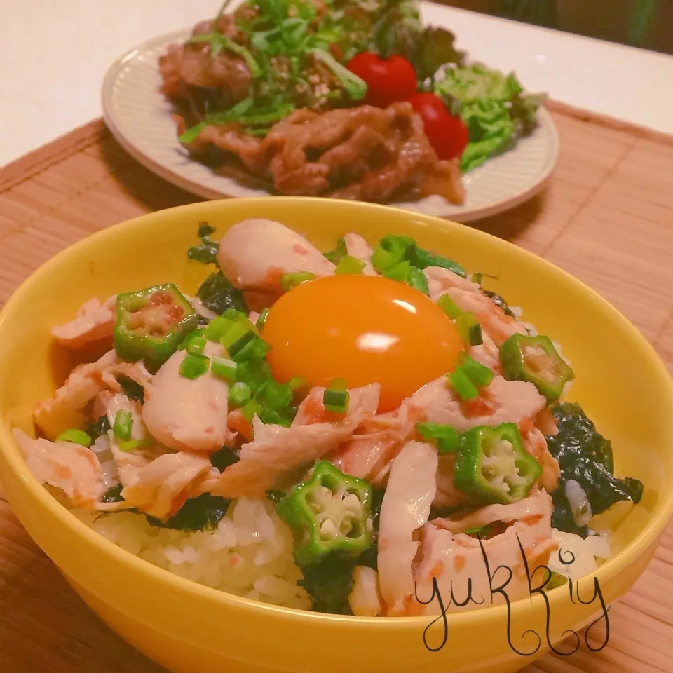 ◎まねっこ丼&生姜焼き◎でガッツリ晩ごはん♪♪|ユッキーさん