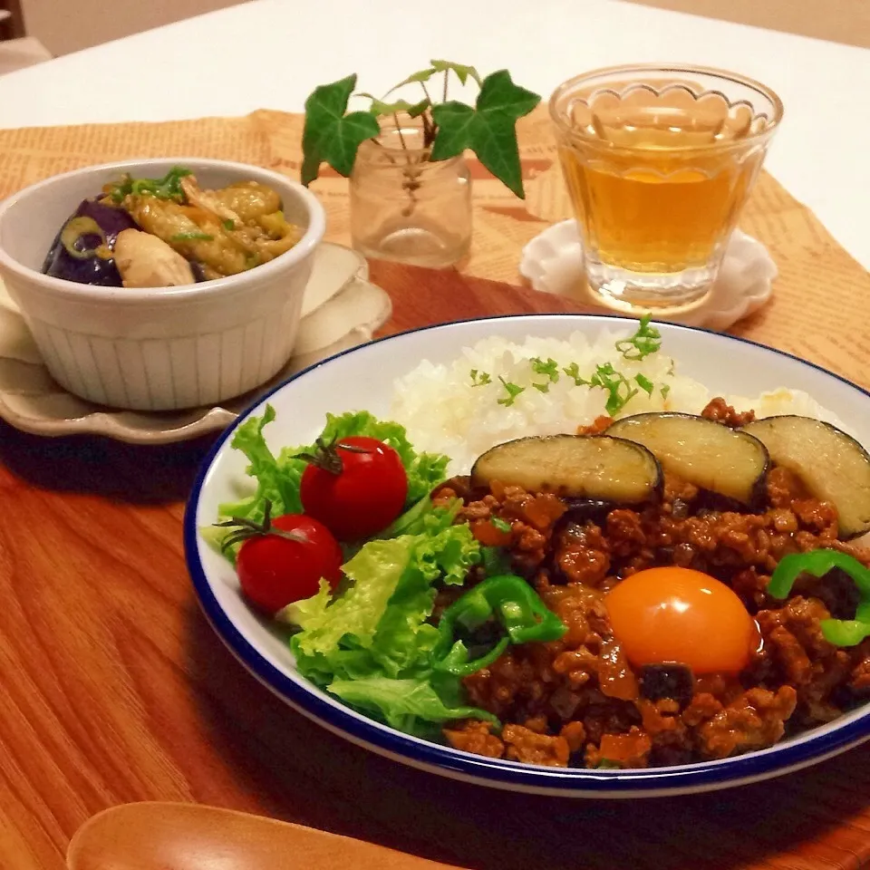 ◎茄子タコミートごはん&レンチン茄子ささみ中華ダレ◎|ユッキーさん