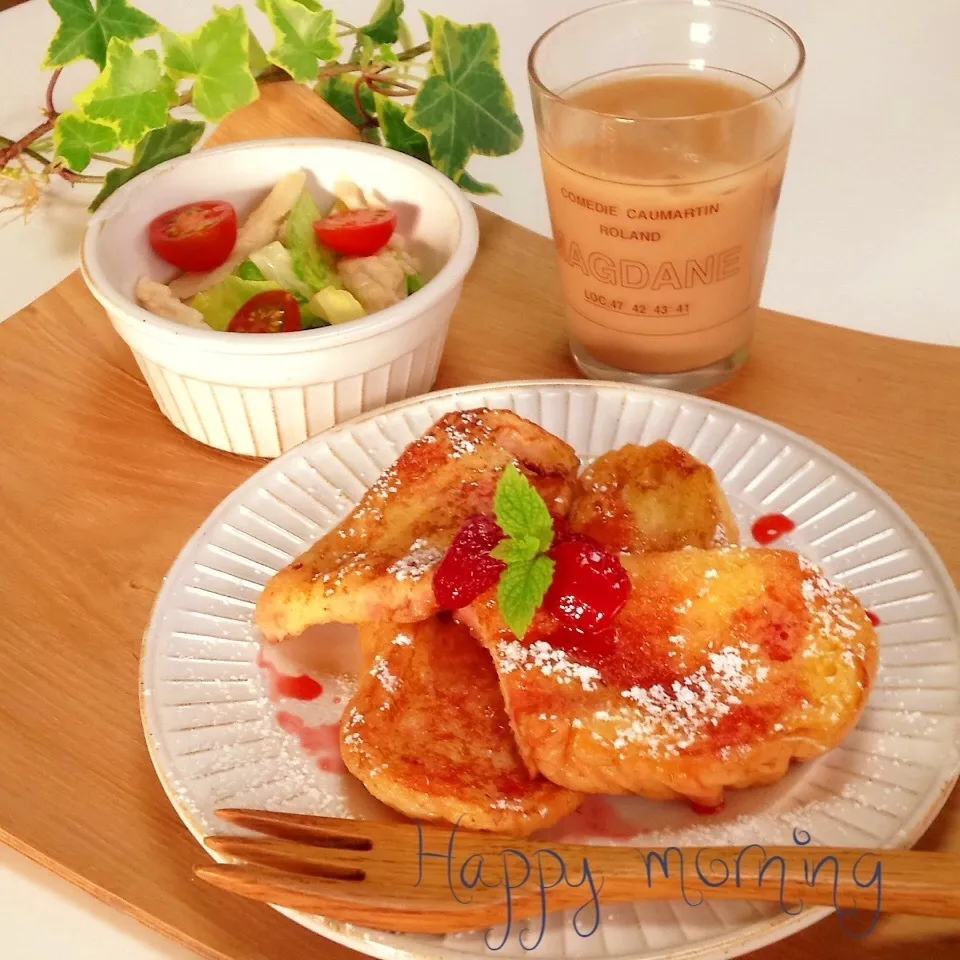 ◎あまあまフレンチトースト◎でhappy morning♡|ユッキーさん