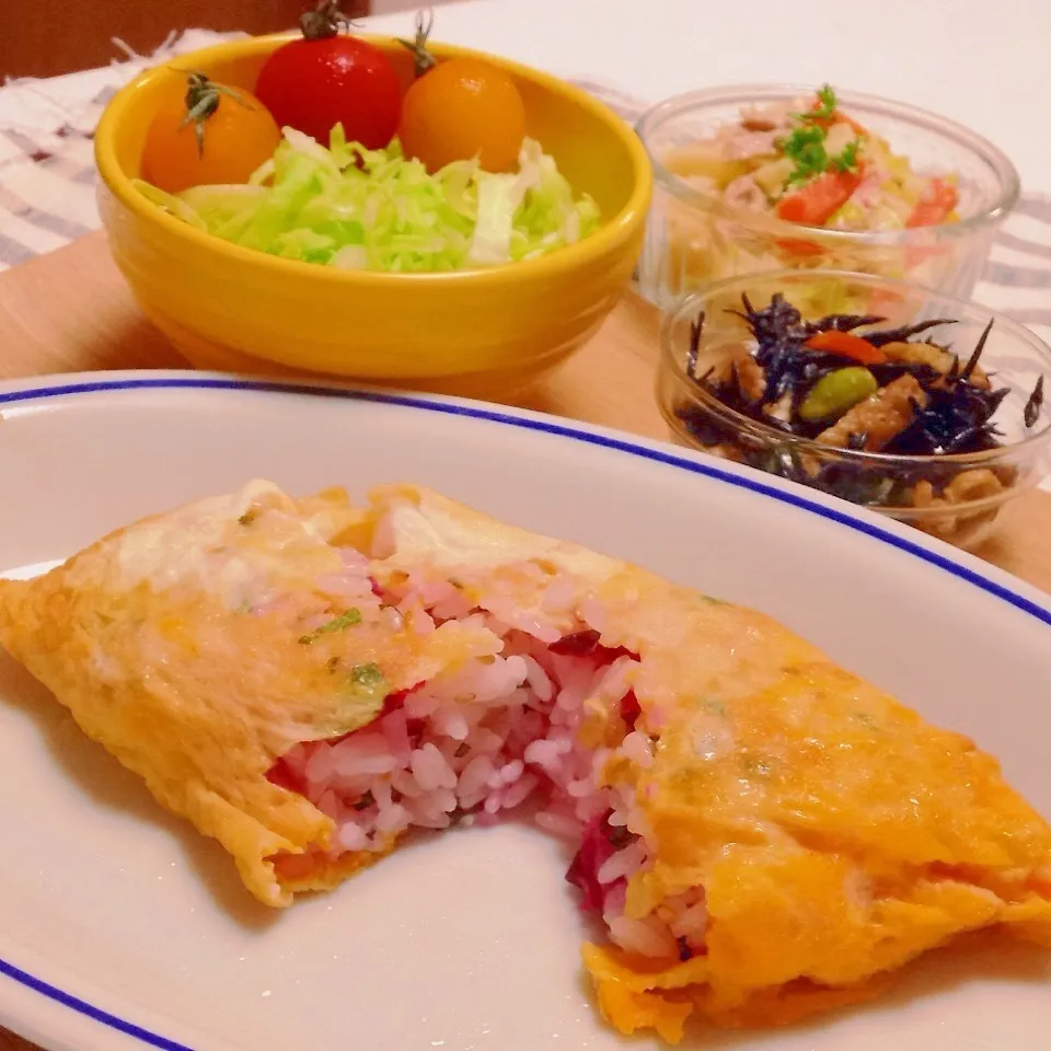 ◎和風オムライス◎うまうま〜(*´罒`*)ﾆﾋﾋ♡|ユッキーさん