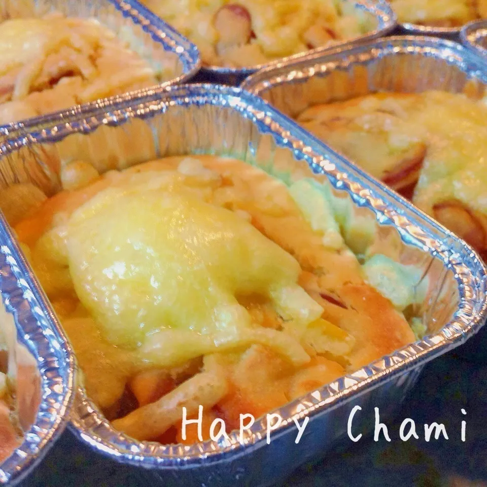 ホットケーキミックスとお豆腐でマフィン♬コーンとウインナー|chamiさん