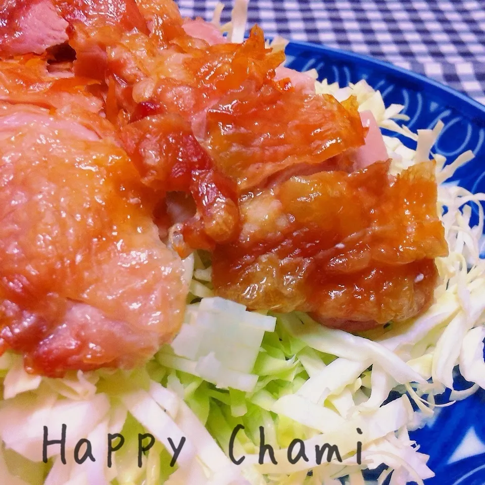 Snapdishの料理写真:チキンローストのサラダ|chamiさん