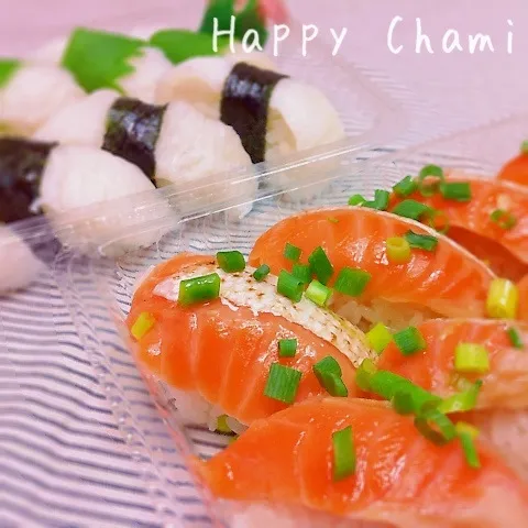 えんがわと炙りサーモンのお寿司|chamiさん