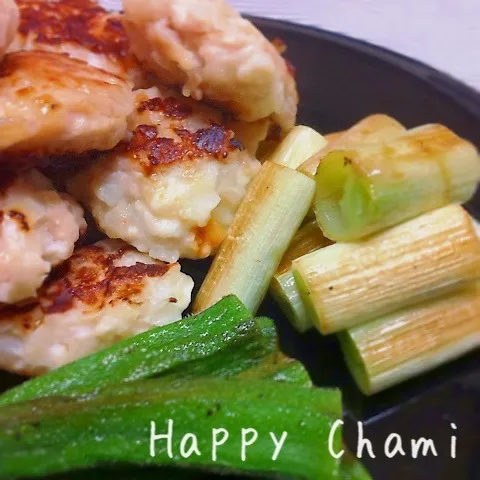 ミニ鶏ハンバーグと焼き野菜|chamiさん