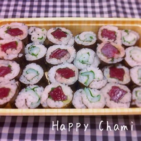 マグロとイカの海苔巻き|chamiさん