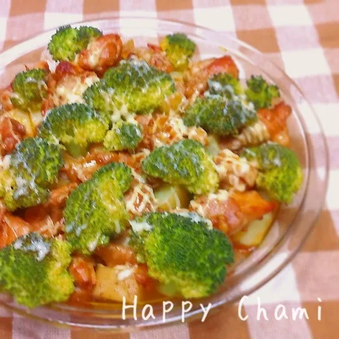 Snapdishの料理写真:タンドリーチキンと野菜のオーブン焼き|chamiさん