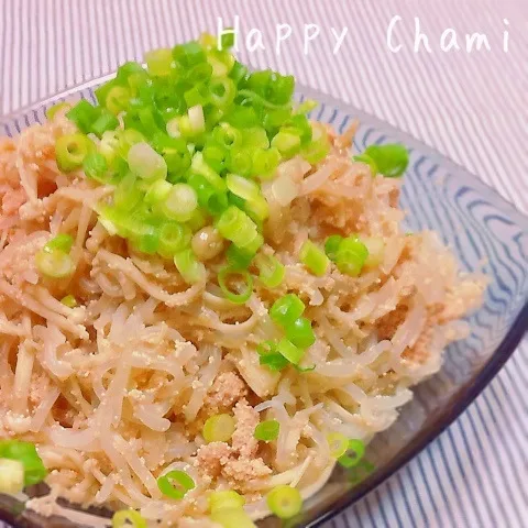 エノキと白滝のたらこバター炒め|chamiさん