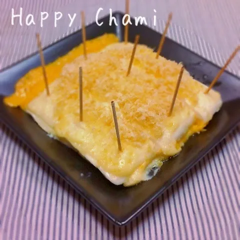 Snapdishの料理写真:ハンペンのチーズ包み焼き|chamiさん