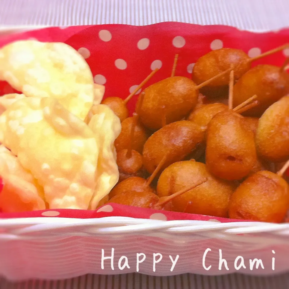 チーズ包み揚げ＆ミニアメリカンドッグ|chamiさん