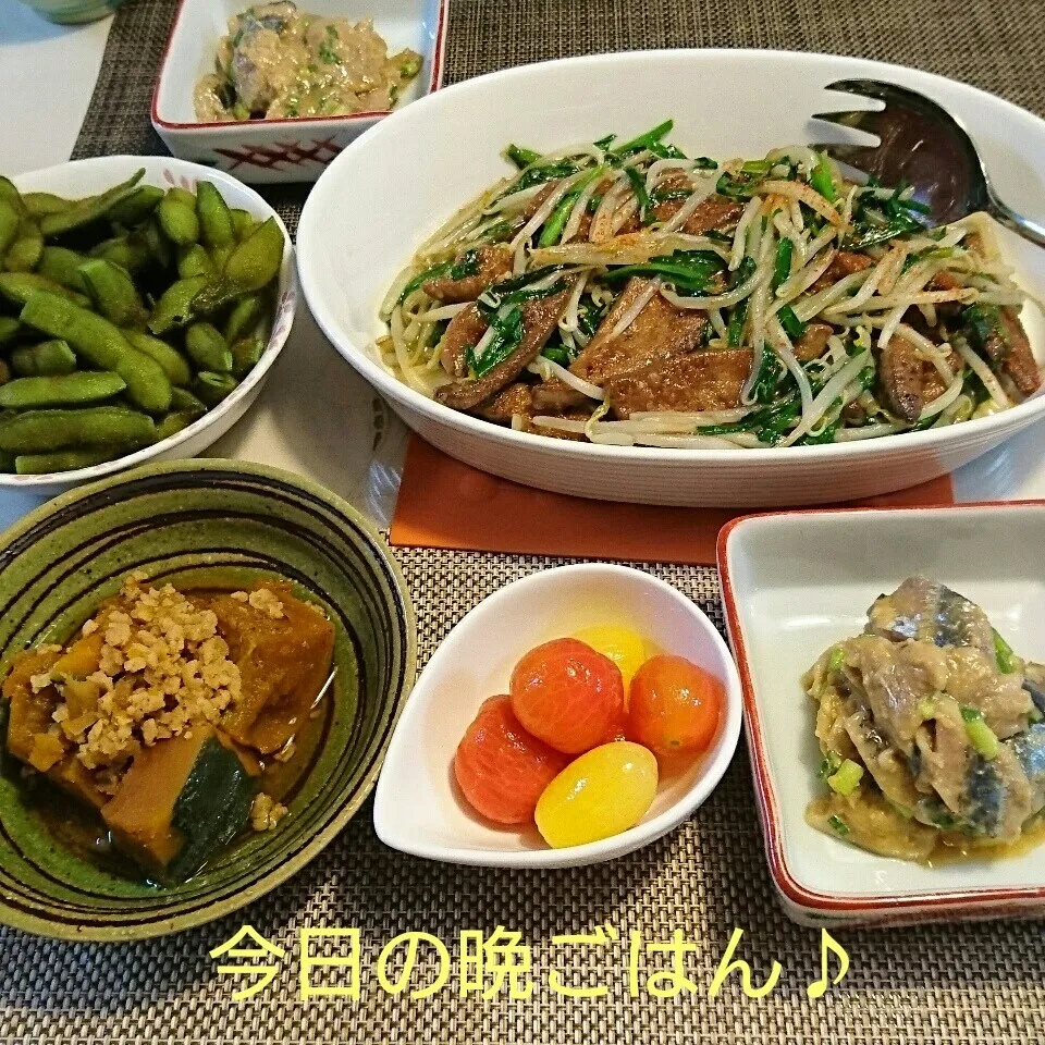 今日の晩ごはん(レバニラ炒めと…)|oomugiさん