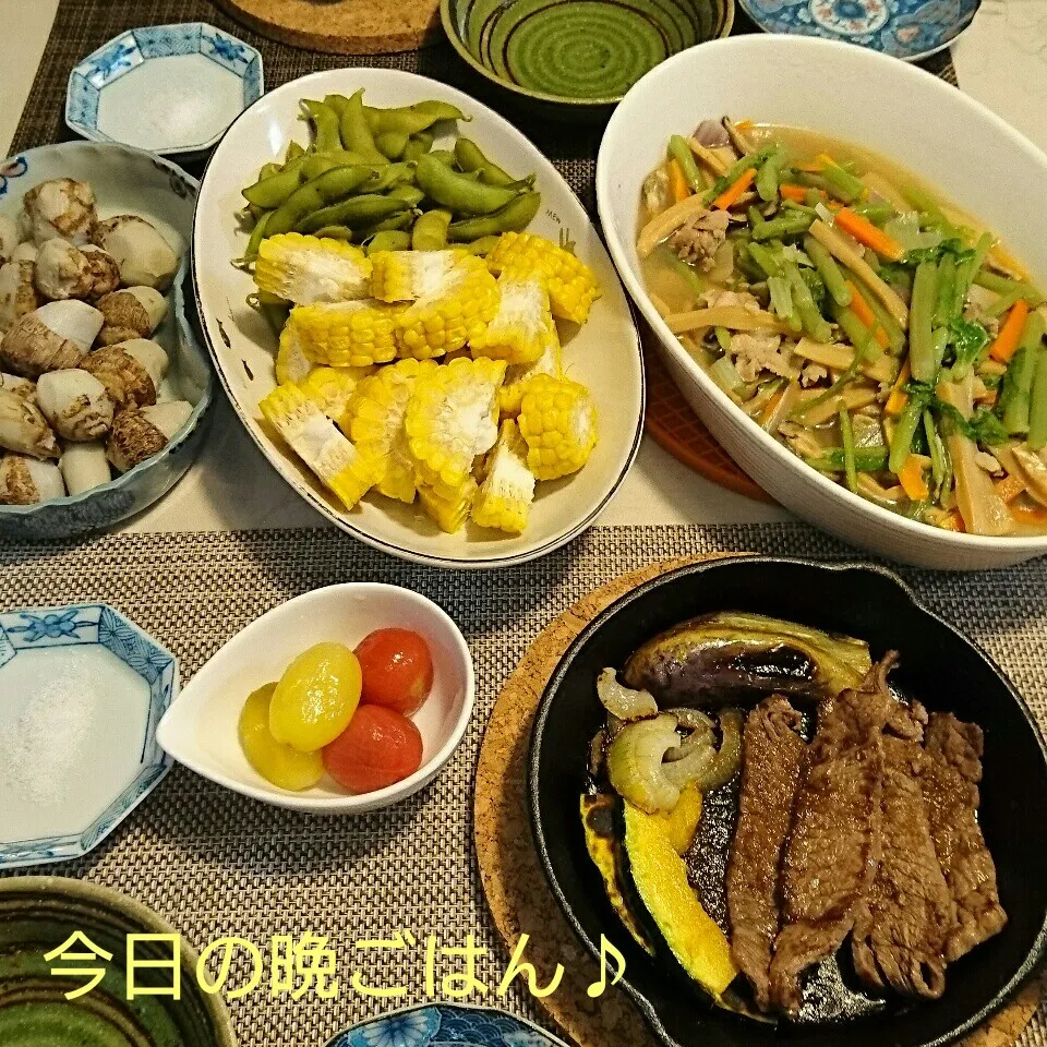 今日の晩ごはん(田子牛の焼き肉と…)|oomugiさん