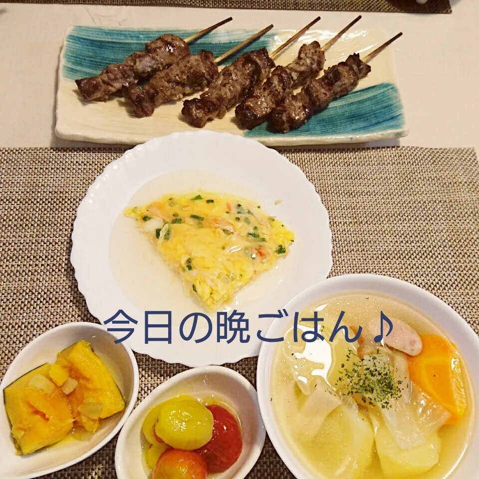 今日の晩ごはん(かに玉と…)|oomugiさん