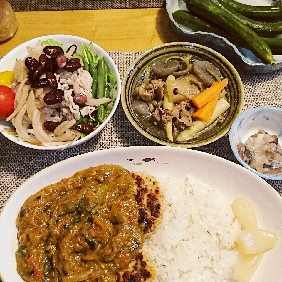 今日の晩ごはん(ラタトゥイユカレーと…)|oomugiさん