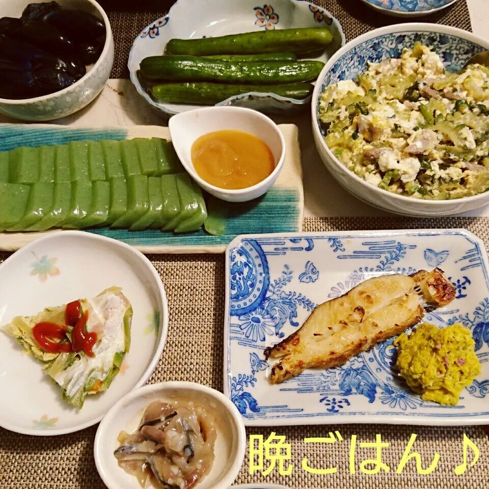 今日の晩ごはん(ゴーヤチャンプルーと…)|oomugiさん