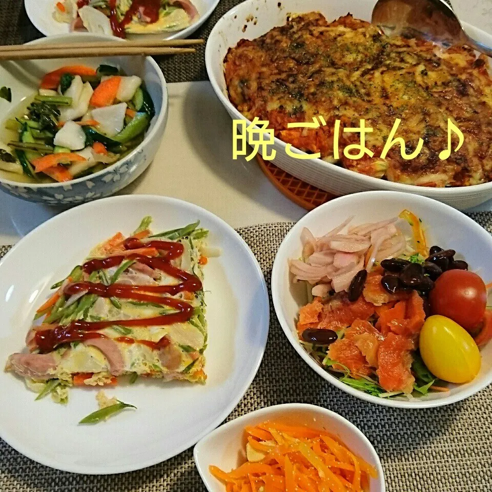 今日の晩ごはん(ミートソースグラタンと…)|oomugiさん