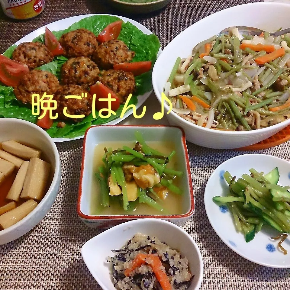 今日の晩ごはん(ミズ祭り～♪)|oomugiさん