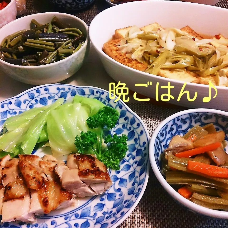 今日の晩ごはん(鶏モモ肉の塩レモン焼きと…)|oomugiさん