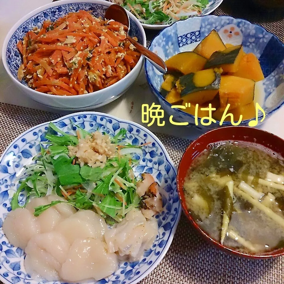 今日の晩ごはん(ホタテの刺身と…)|oomugiさん