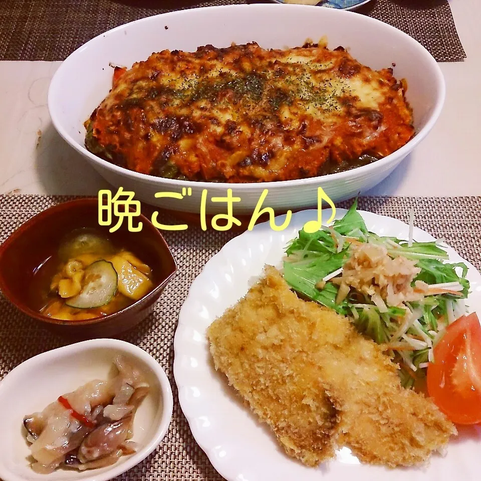 今日の晩ごはん(青マスのフライと…)|oomugiさん