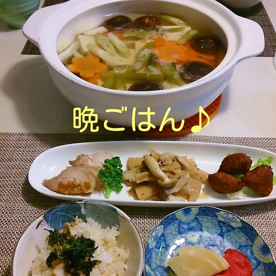 今日の晩ごはん(湯豆腐と…)|oomugiさん