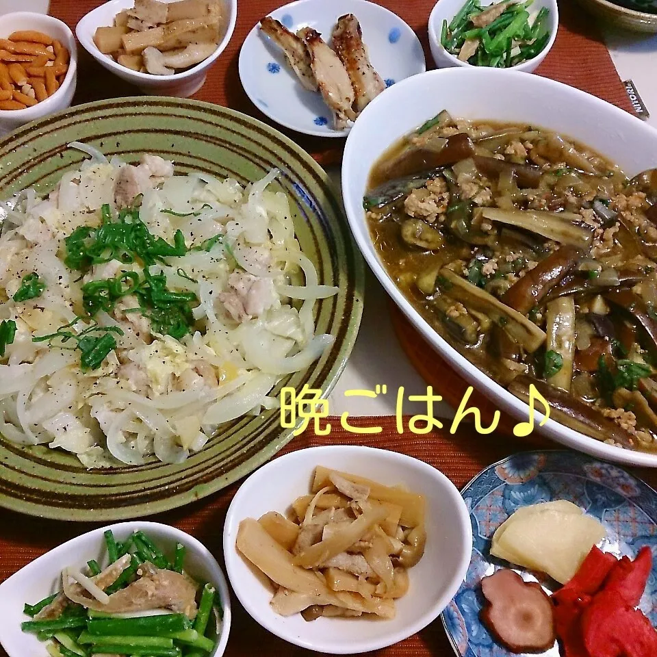 今日の晩ごはん(麻婆茄子と…)|oomugiさん