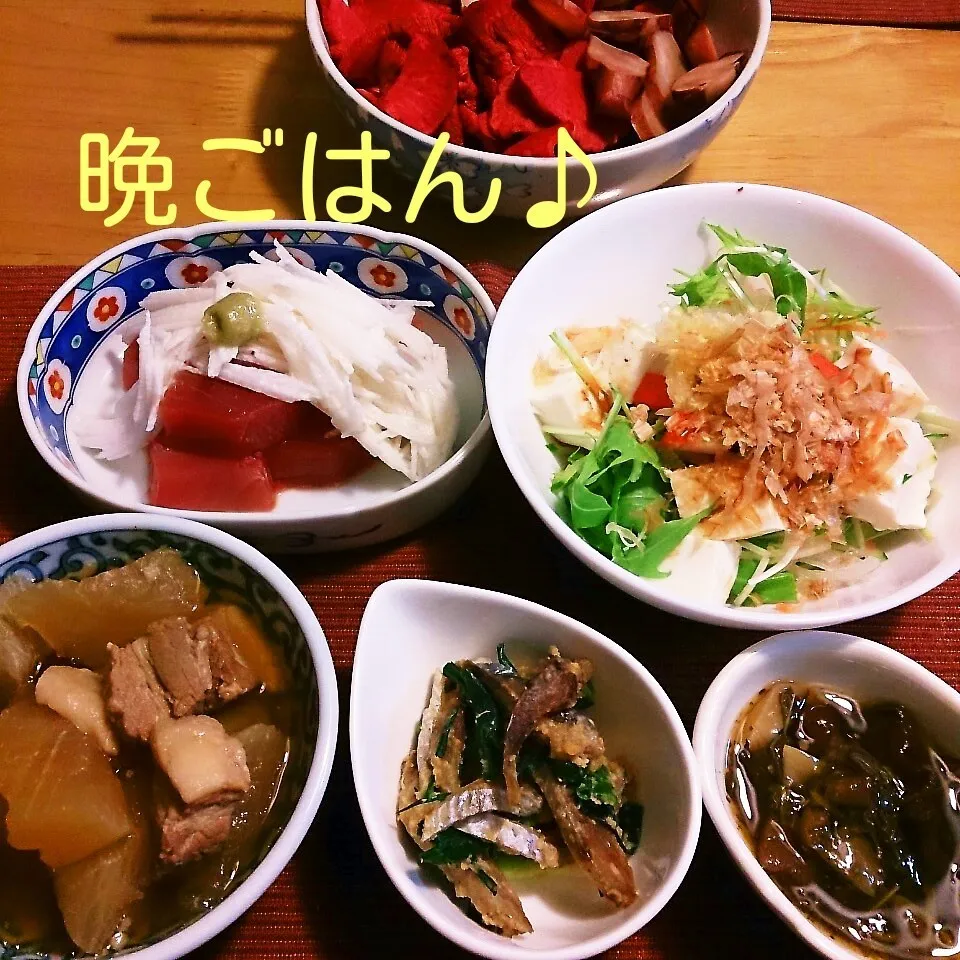 Snapdishの料理写真:今日の晩ごはん(豚大根と…)|oomugiさん