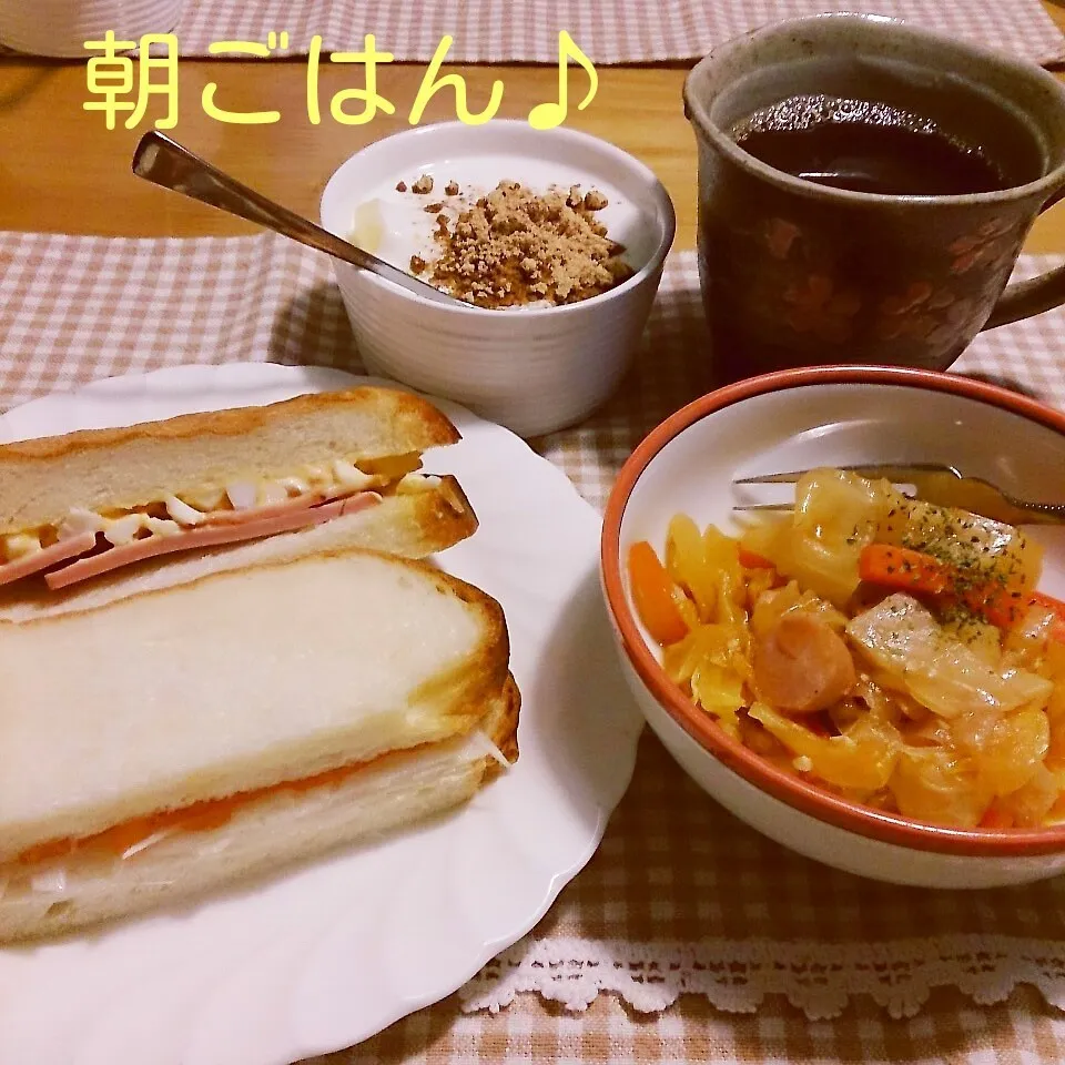 普通の日の朝ごはん♪|oomugiさん