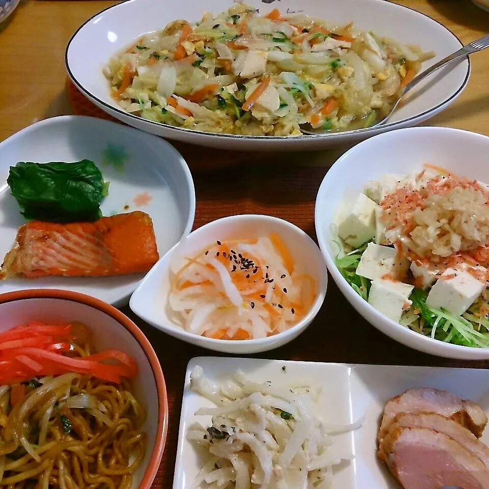 今日の晩ごはん(八宝菜と…)|oomugiさん