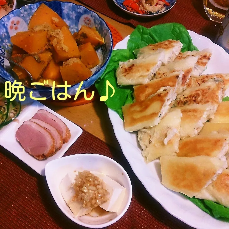 Snapdishの料理写真:今日の晩ごはん(大根春巻きと…)|oomugiさん