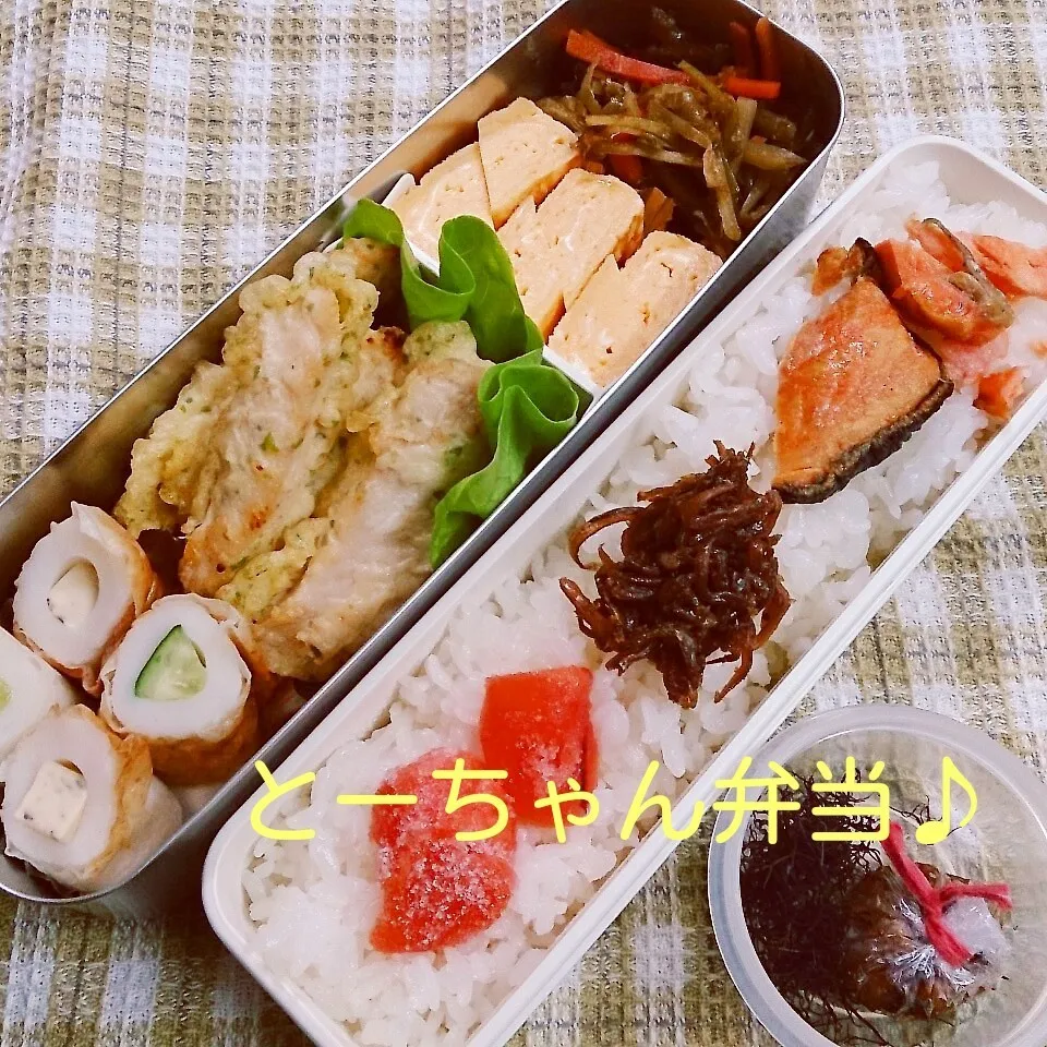 Snapdishの料理写真:木曜日のとーちゃん弁当|oomugiさん