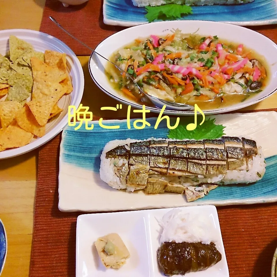 今日の晩ごはん(焼き鯖寿司と…)|oomugiさん