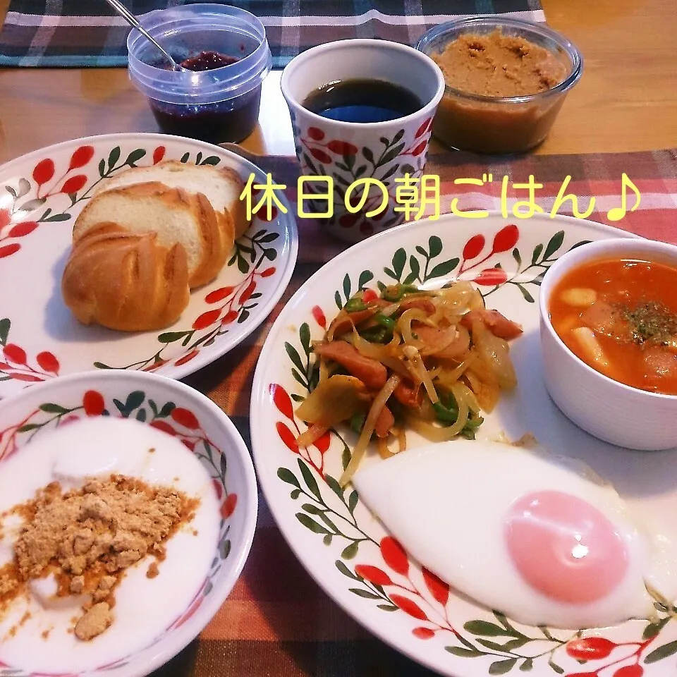 Snapdishの料理写真:休日の朝ごはん♪|oomugiさん