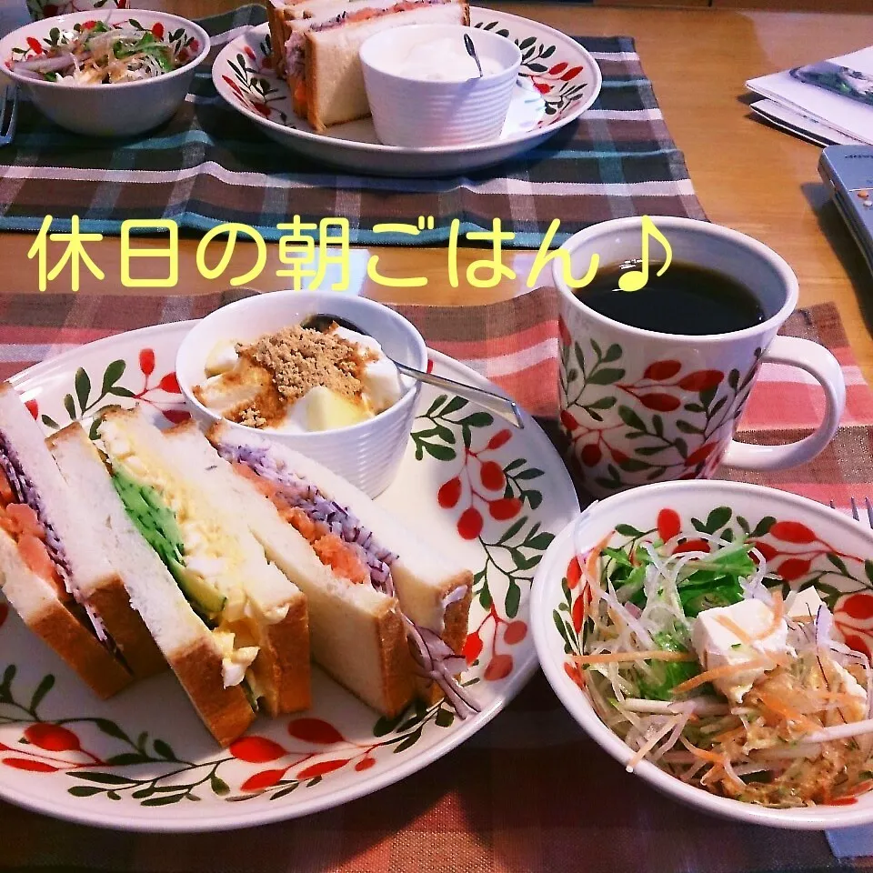 Snapdishの料理写真:休日の朝ごはん♪|oomugiさん