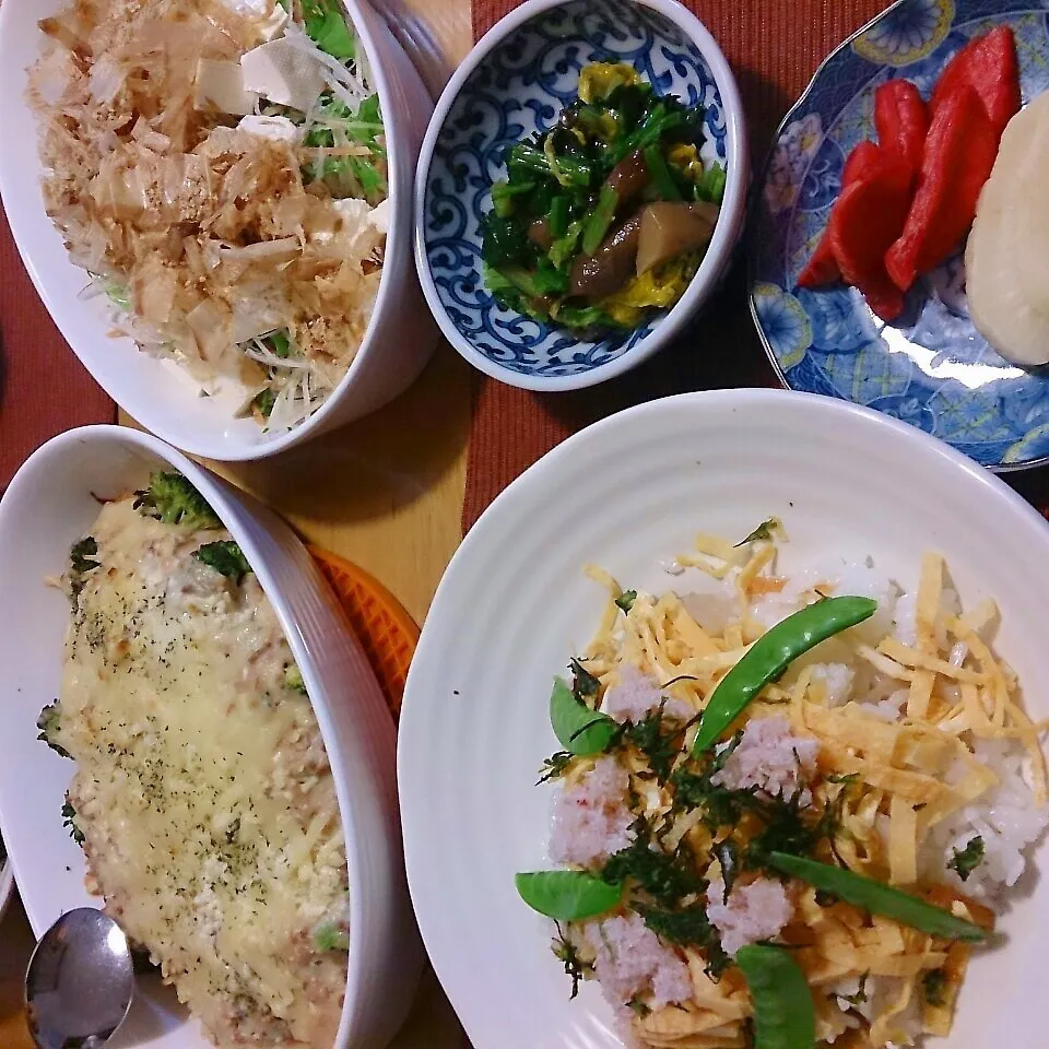 今日の晩ごはん(カニちらし寿司と…)|oomugiさん