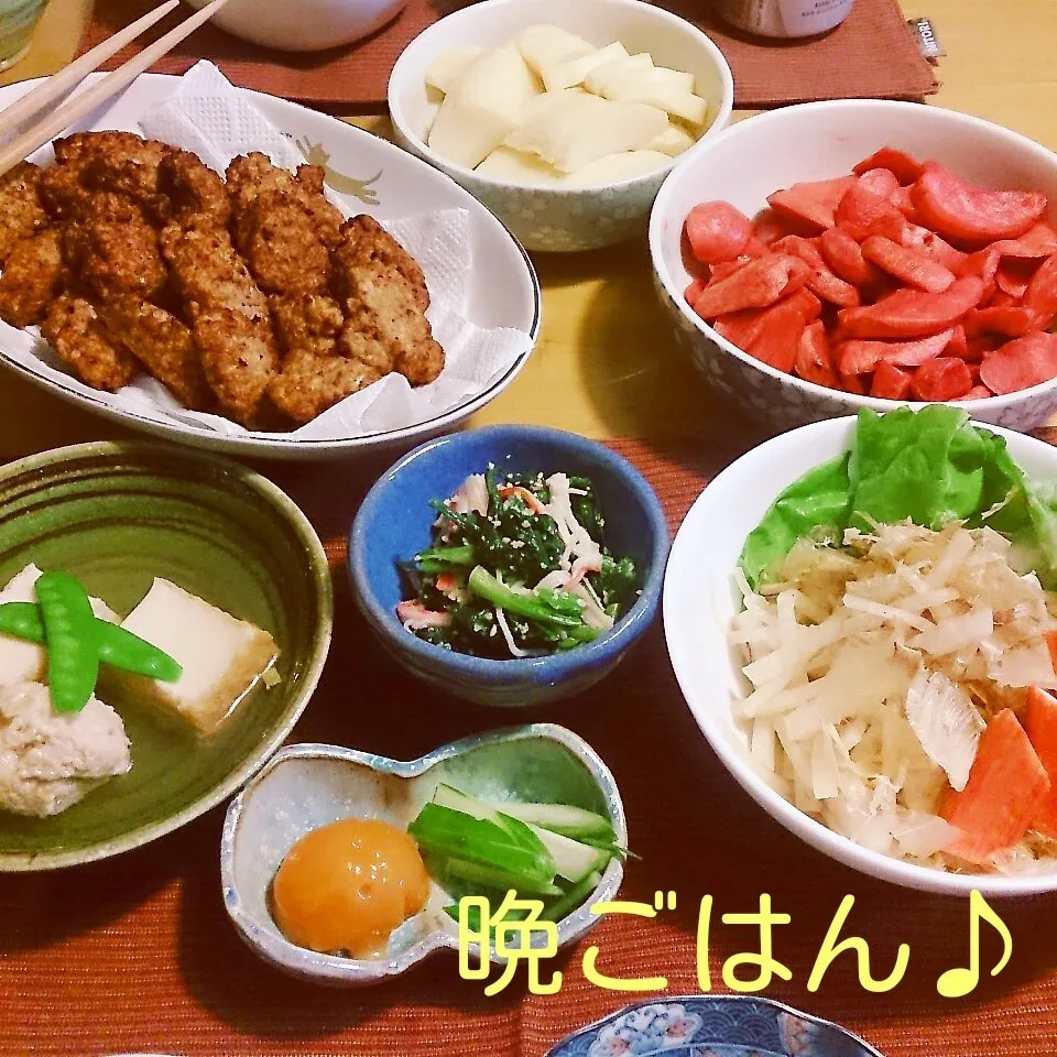 今日の晩ごはん(イガメンチと…)|oomugiさん